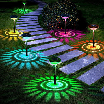 Outdoor Solar Lawn Projection Water Droplets Light