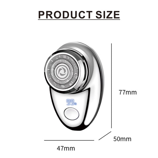 Mini Electric Shaver, Portable Powerful Storm Shaver, USB Charging, Intelligent Battery Display, Lightweight Shaver