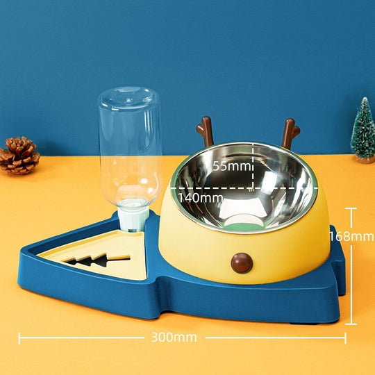 Slow Feeding Pet Bowl with Detachable Water Tray