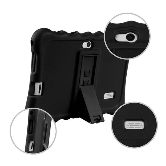 Shock-Resistant Silicone Snap-On Case with Built-In Stand