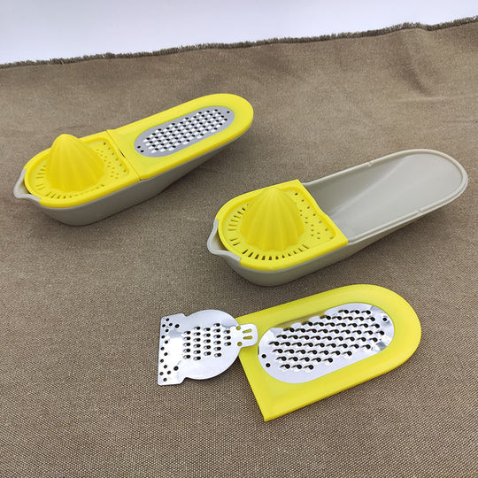 Manual Lemon Juicer with Stainless Steel Grater