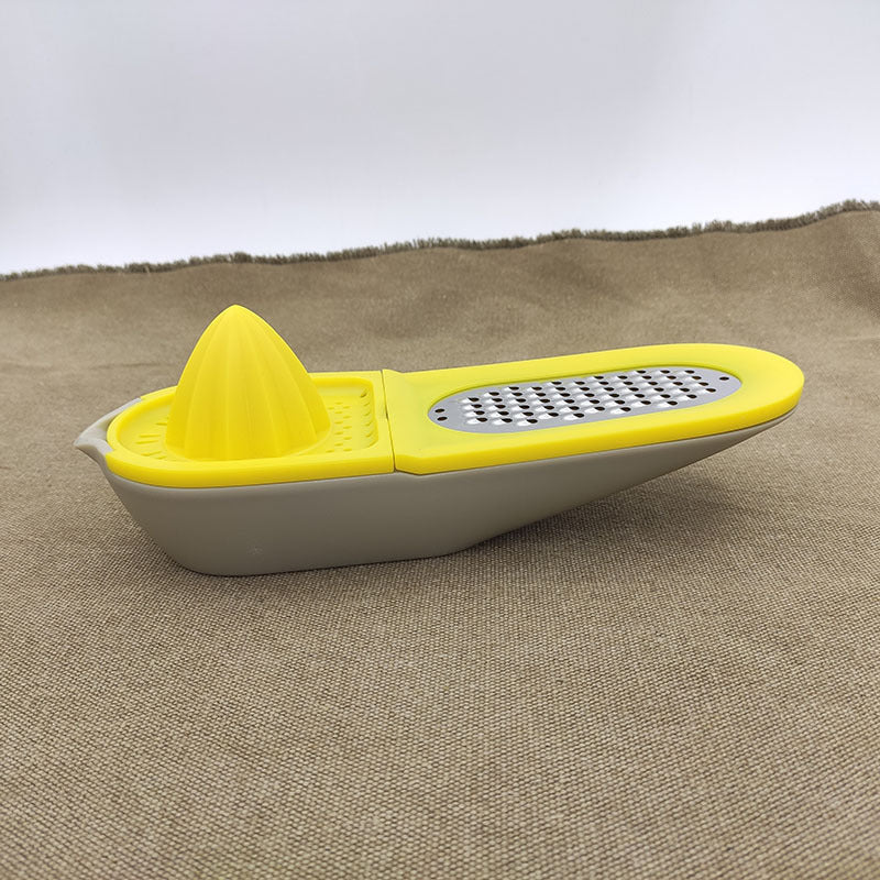 Manual Lemon Juicer with Stainless Steel Grater