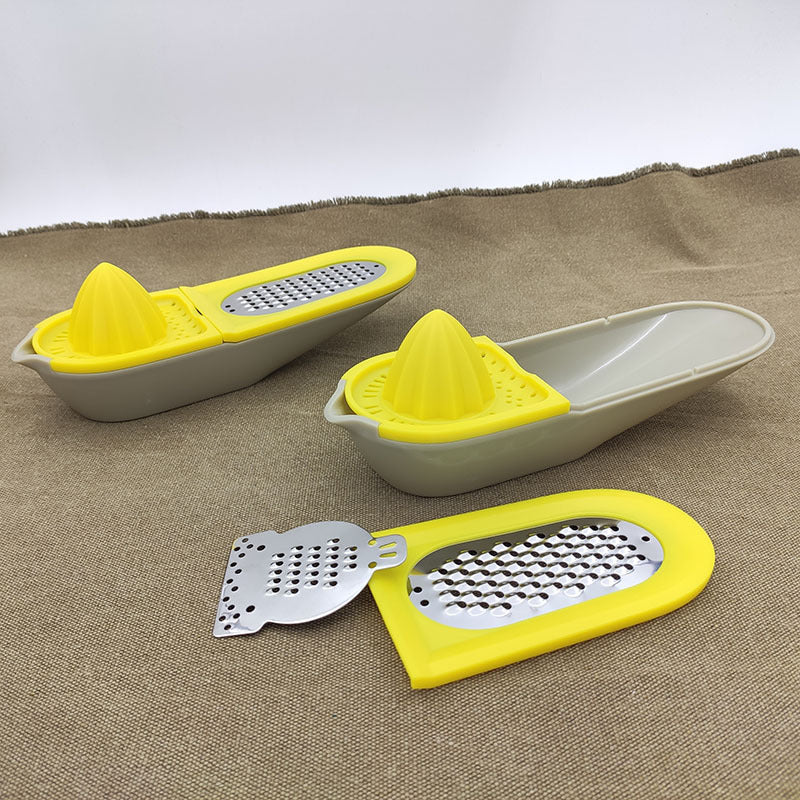 Manual Lemon Juicer with Stainless Steel Grater