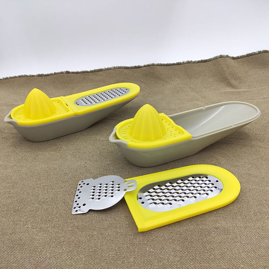 Manual Lemon Juicer with Stainless Steel Grater