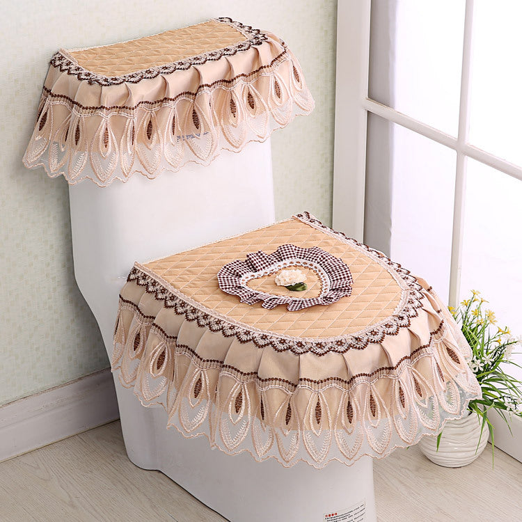 3-Piece Zippered Toilet Seat Cover Set