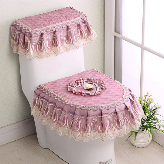 3-Piece Zippered Toilet Seat Cover Set