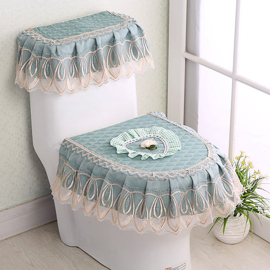 3-Piece Zippered Toilet Seat Cover Set