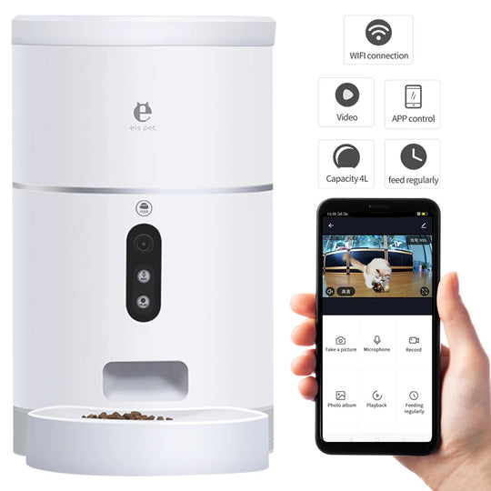 Smart Pet Feeder Bowl with Wide-Angle HD Camera