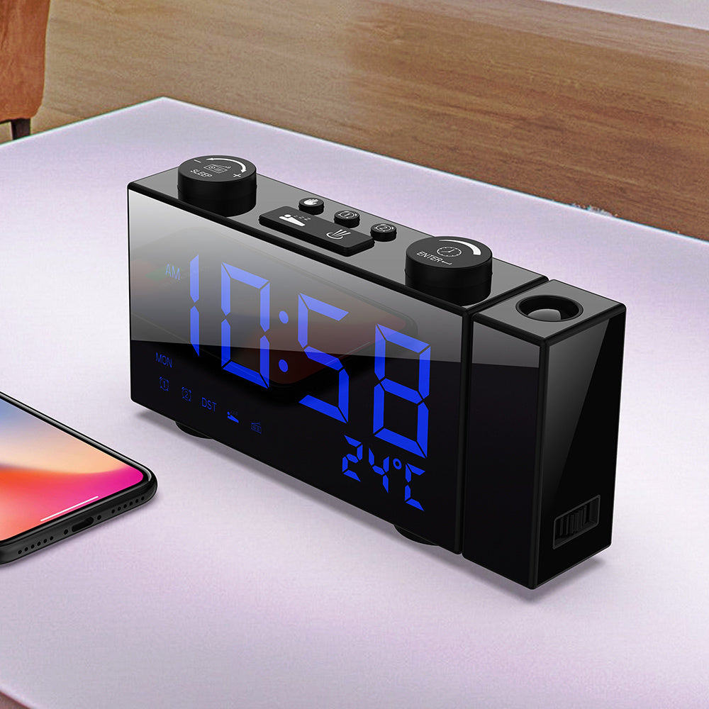 FM Radio Projection Alarm Clock