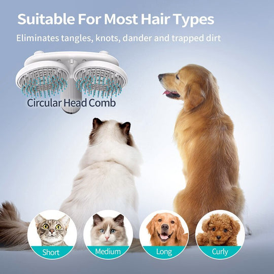 Double-Headed Pet Brush with Negative Ion