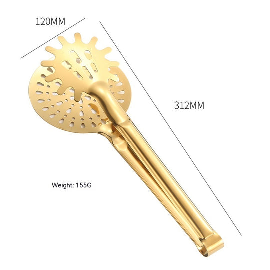 Stainless Steel Food Tong with Fried Food Filter Clip