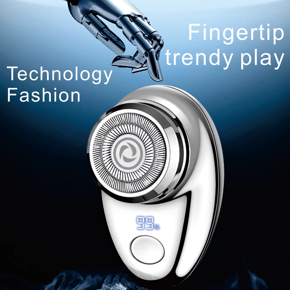 Mini Electric Shaver, Portable Powerful Storm Shaver, USB Charging, Intelligent Battery Display, Lightweight Shaver