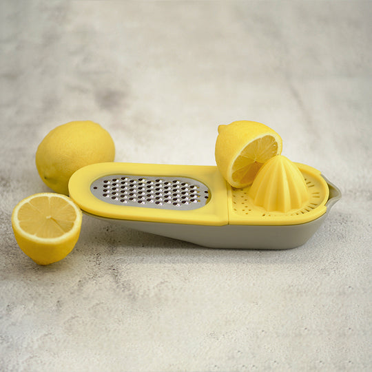 Manual Lemon Juicer with Stainless Steel Grater