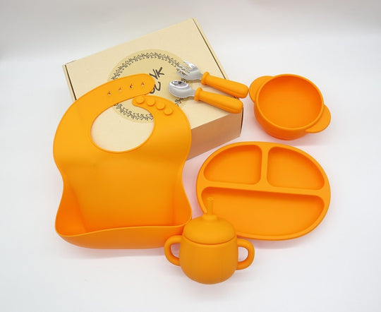 Kids’ No-Spill Cup & Edible Silicone Dinner Plate
