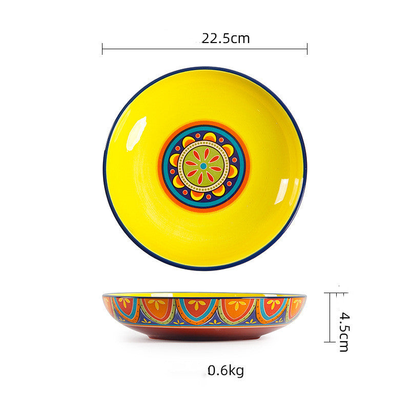 Ceramic Salad Pots And Bowls Hand-painted Western Dishes