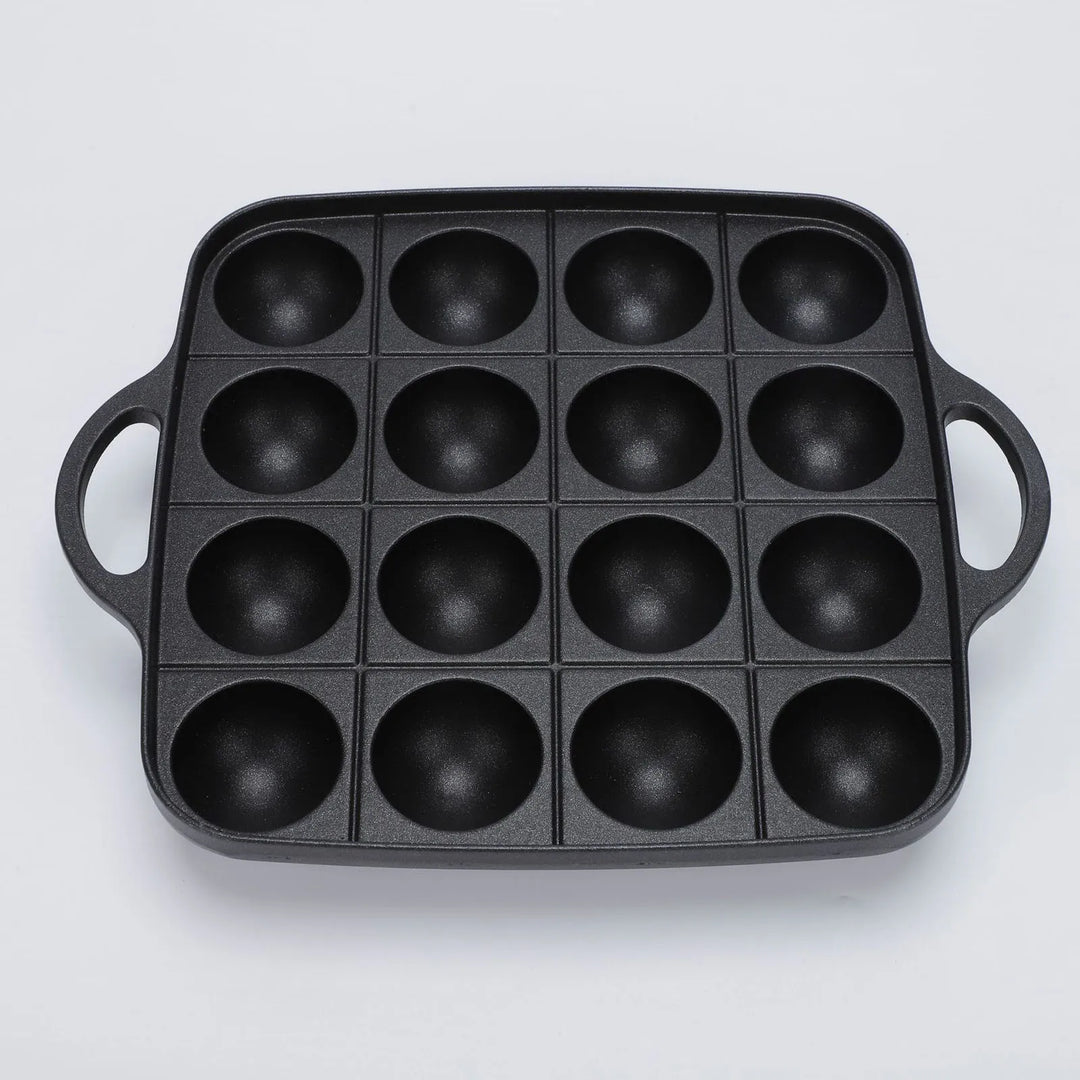 16 Holes Takoyaki Grill Pan Practical Easy to Use Kitchen Frying Pan Takoyaki Maker for Camping Home Restaurant Outdoor Party