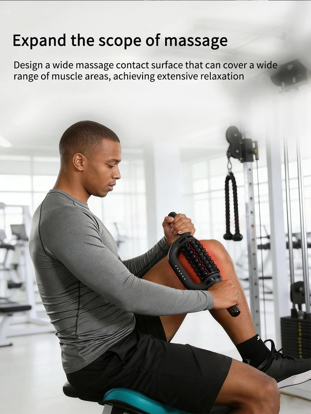 Electric Roller Massage Gun with Red Light