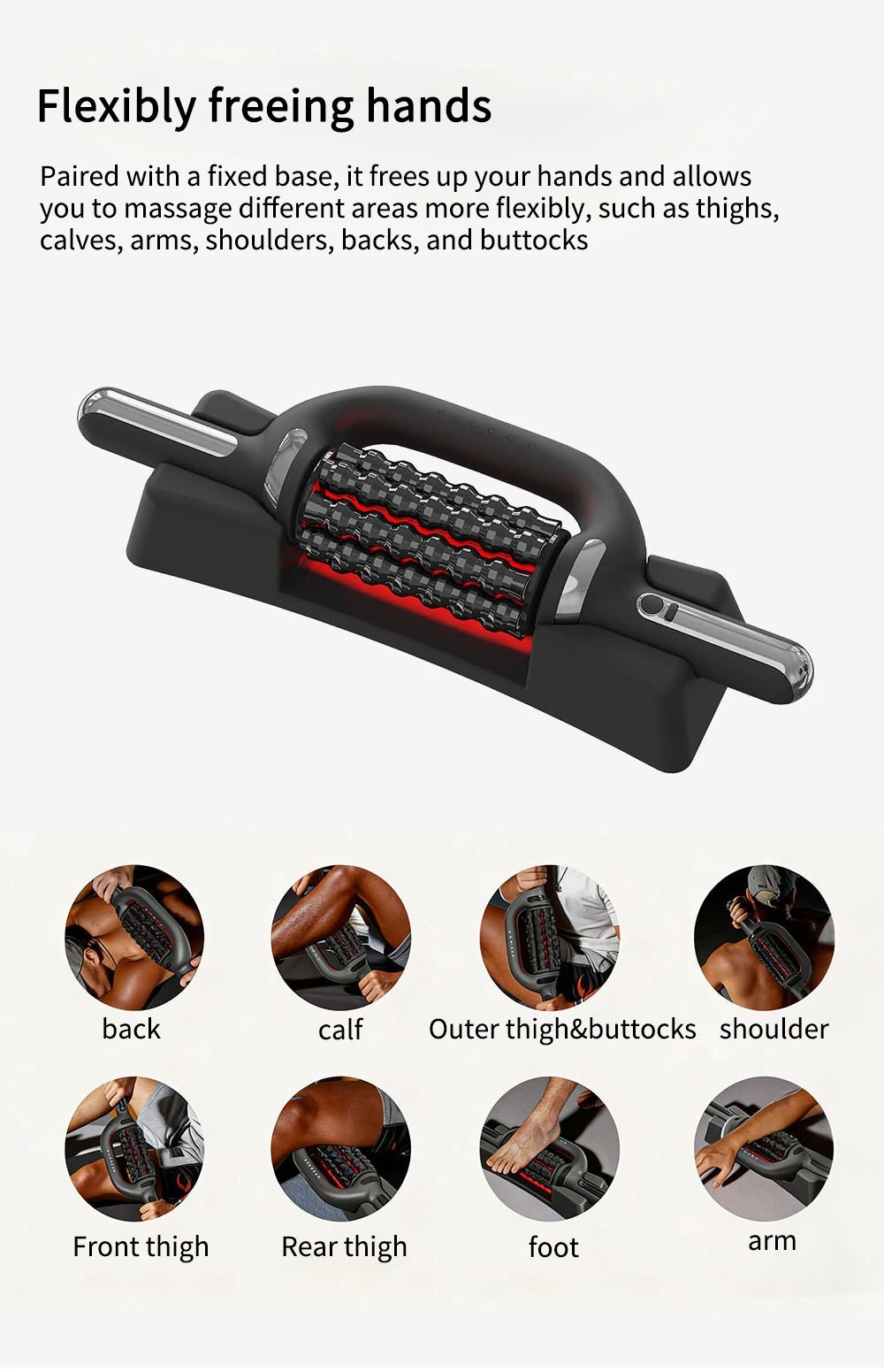 Electric Roller Massage Gun with Red Light