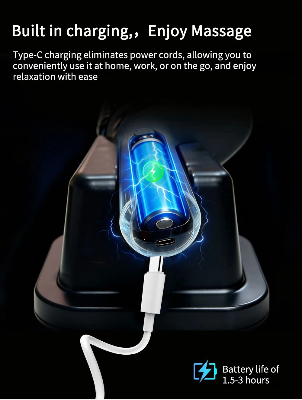 Electric Roller Massage Gun with Red Light