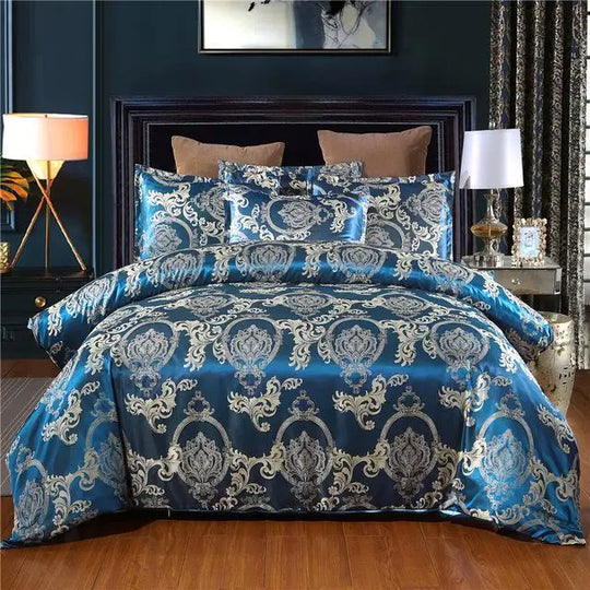 50  Bedding Set Queen King Size Duvet Cover Silky Bed Linens Quilt High Quality Luxury Gold Colour 2/3pcs Comforter