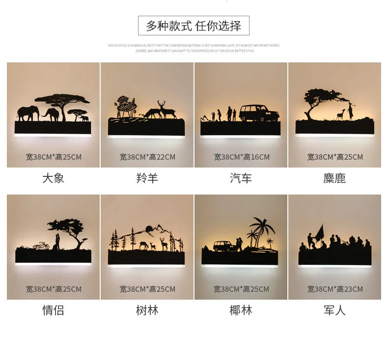 Lamp Decoration Sonce Wall Light Indoor Lighting For Living room Bedroom Bedside Light Black Wandlamp Lustre