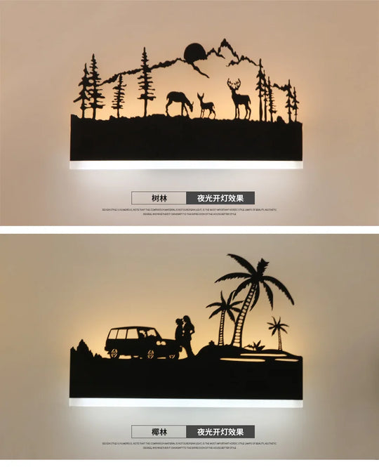 Lamp Decoration Sonce Wall Light Indoor Lighting For Living room Bedroom Bedside Light Black Wandlamp Lustre