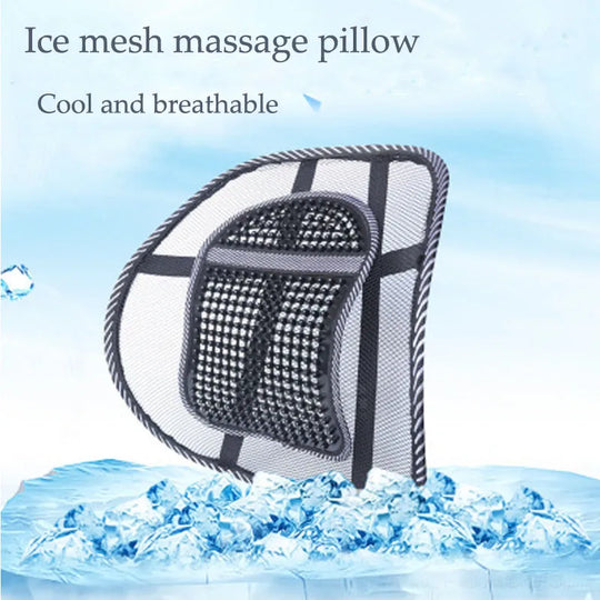 Car Loin Seat Air-permeable Cushion Massage Loin Cushion Backrest Office Loin Cushion Large Size Car Interior Accessories