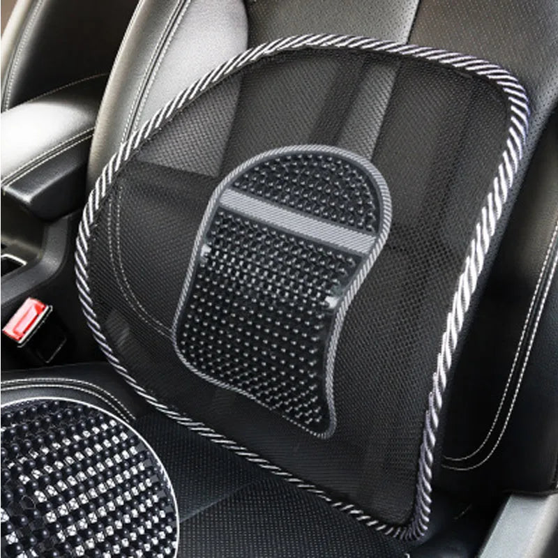 Car Loin Seat Air-permeable Cushion Massage Loin Cushion Backrest Office Loin Cushion Large Size Car Interior Accessories