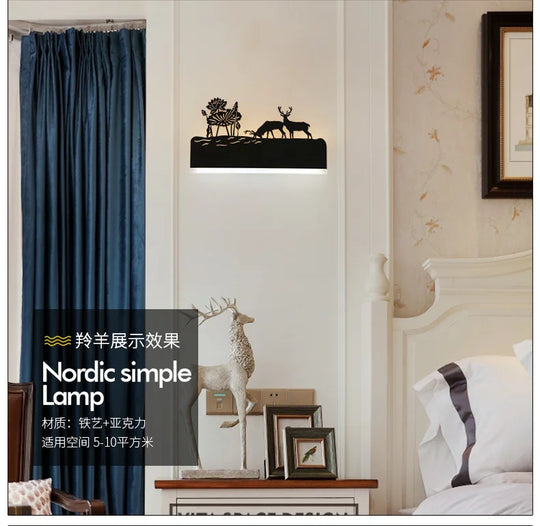 Lamp Decoration Sonce Wall Light Indoor Lighting For Living room Bedroom Bedside Light Black Wandlamp Lustre
