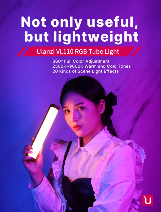 2500-9000K LED Photography Stick with Soft Light, Rechargeable Wand for Video & Creative Lighting