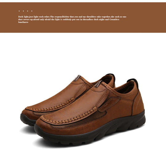 Men Casual Shoes Breathable Loafers Sneakers 2023 New Fashion Comfortable Flat Handmade Retro Leisure Loafers Shoes Men Shoes
