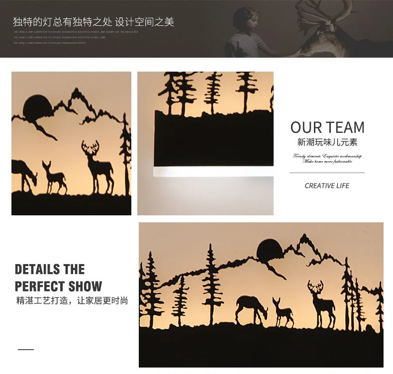 Lamp Decoration Sonce Wall Light Indoor Lighting For Living room Bedroom Bedside Light Black Wandlamp Lustre