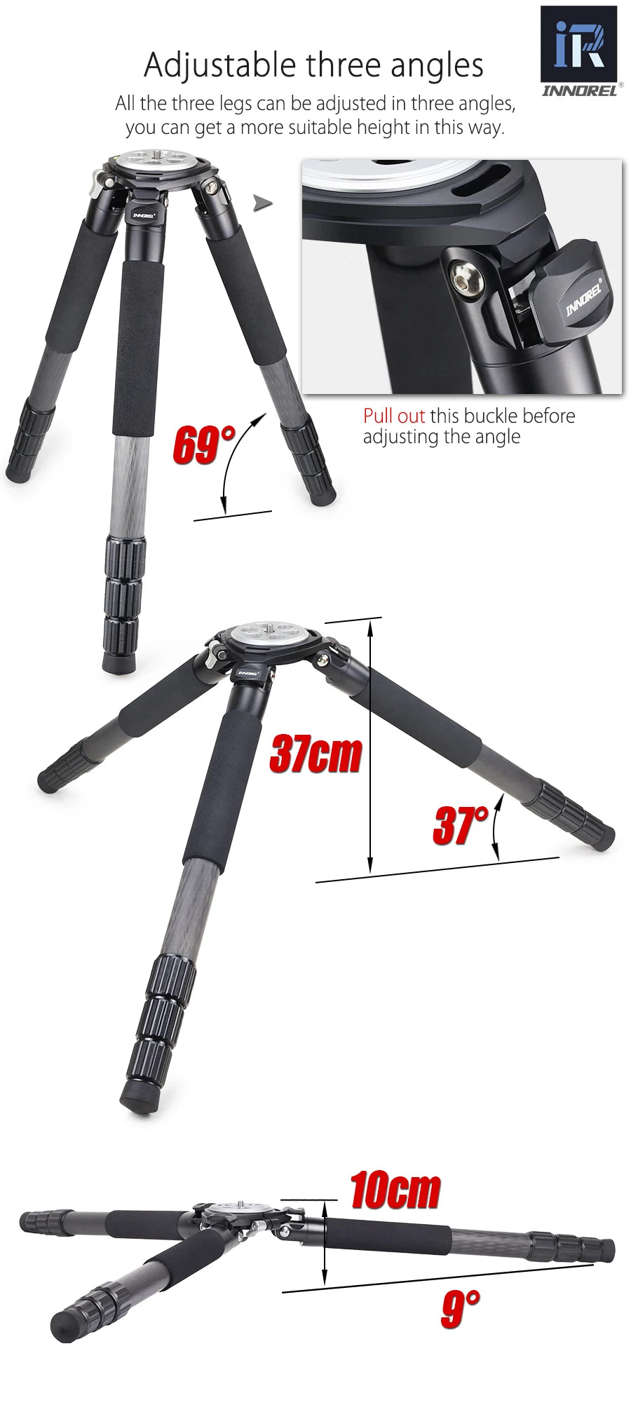 INNOREL RT90C Professional Heavy Duty Camera Tripod