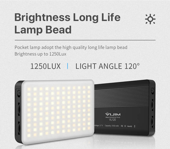 3200K-6500K Adjustable Video Lighting with Diffuser & Suction Mount for Computers, Tripods & Vlogging