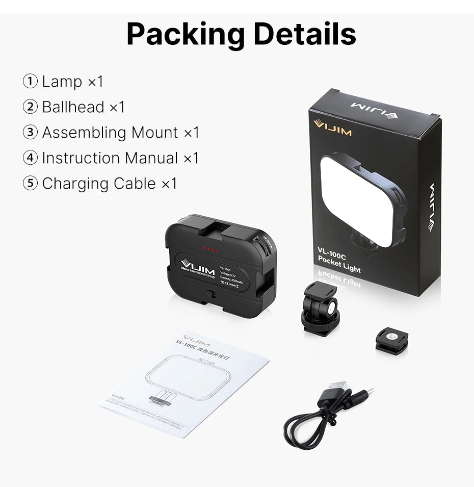 VIJIM VL100C LED Selfie Light