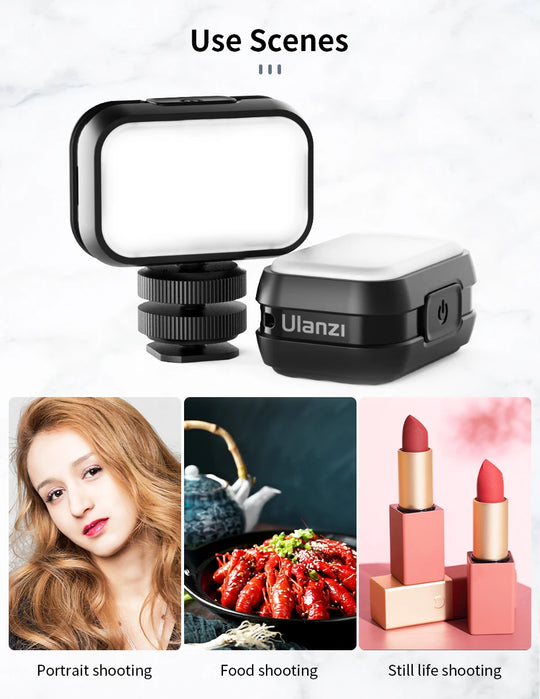 6500K Soft Fill Light with Diffuser, 120Lux, Type-C Charging, and Ultra-Portable Vlogging Light