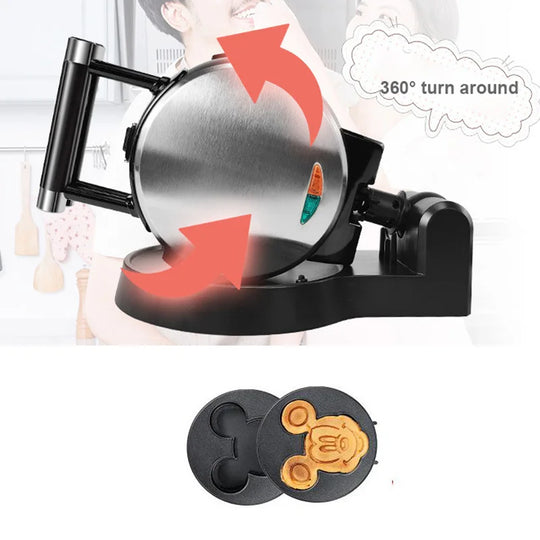 Commercial Electric 220V waffle maker machine cake oven Electric Baking Pan Double-sided Heating crepe maker cake Pancake maker
