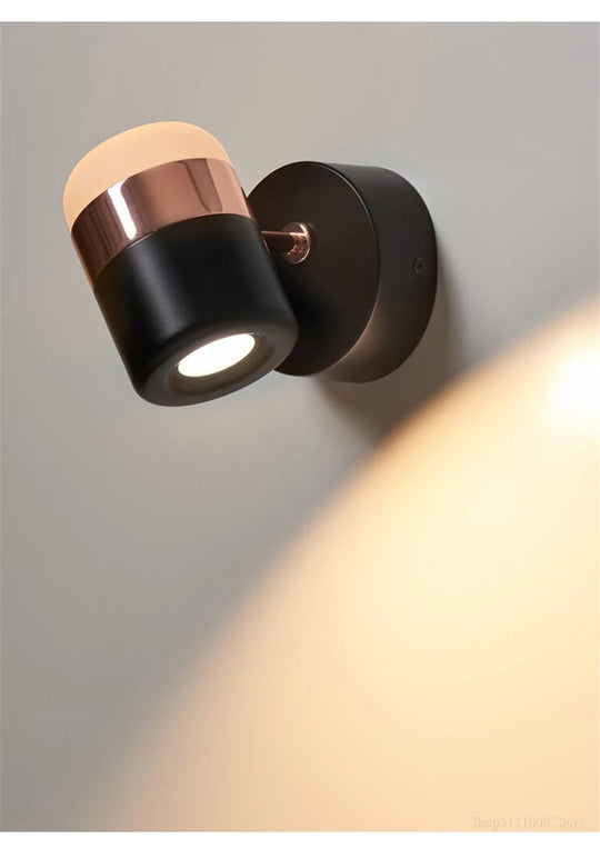LED rotating wall lamp Modern simple metal wall lamps Living room bracket light study bedroom Lights aisle Lighting with switch