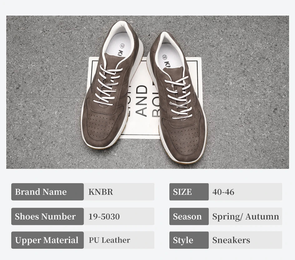 KNBR Casual Sneakers  Men Trainers Leather Comfy Shoes for Walking Hiking Jogging Sport Men Trainers Men Shoes