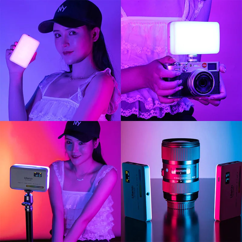 3200K-6500K Adjustable Video Lighting with Diffuser & Suction Mount for Computers, Tripods & Vlogging