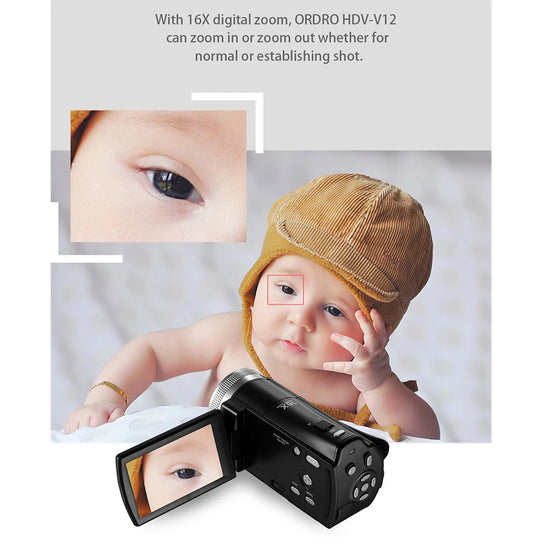 Ordro V12 Vlog Video Camera