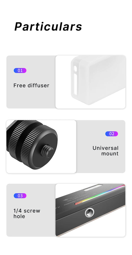 3200K-6500K Adjustable Video Lighting with Diffuser & Suction Mount for Computers, Tripods & Vlogging