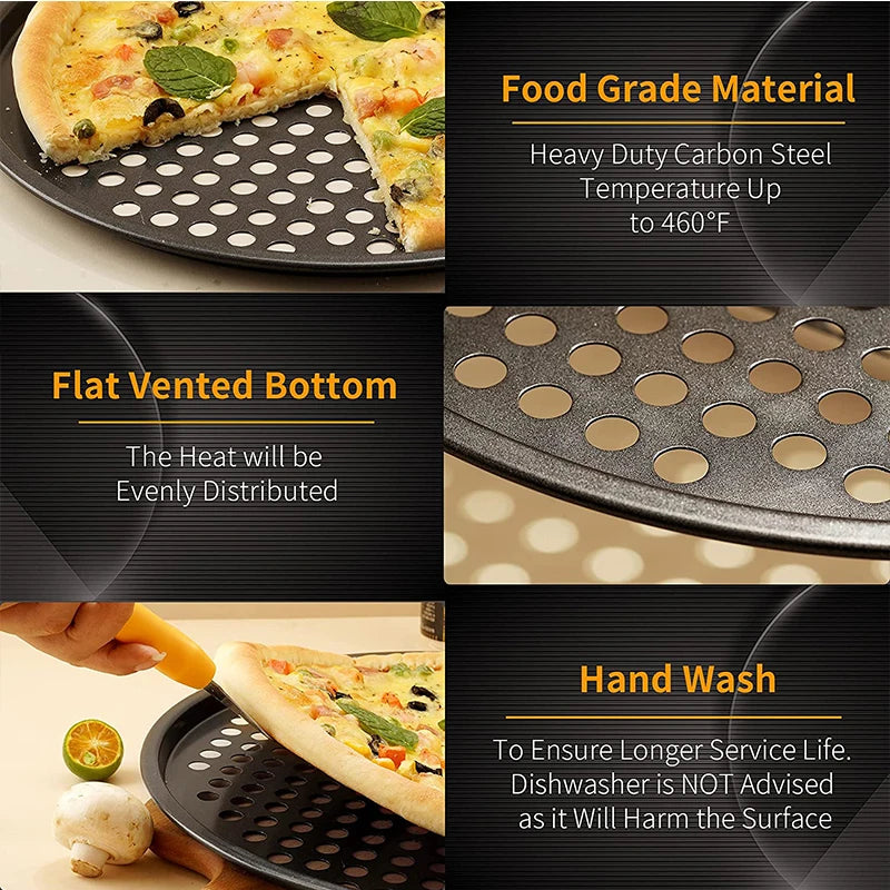 Nonstick Carbon Steel Pizza Crisper Tray