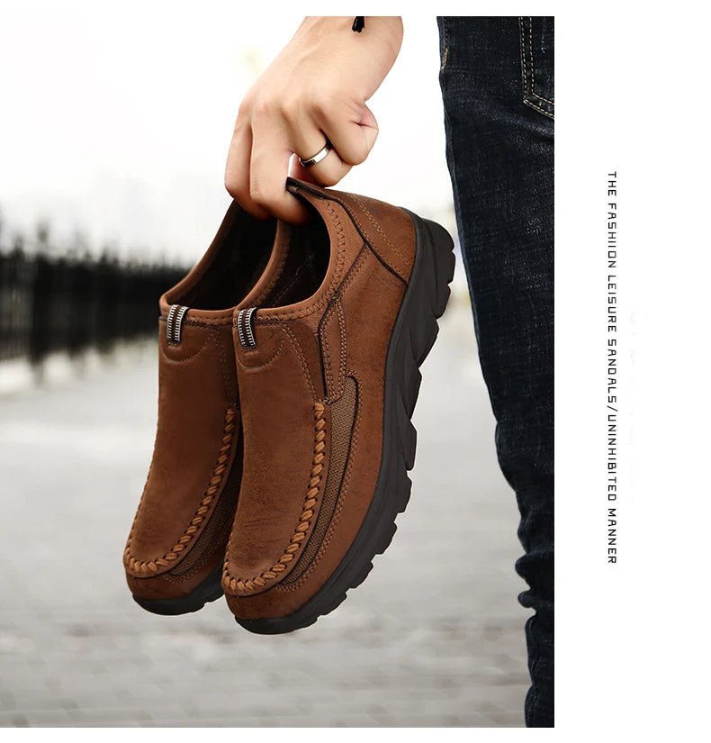 Men Casual Shoes Breathable Loafers Sneakers 2023 New Fashion Comfortable Flat Handmade Retro Leisure Loafers Shoes Men Shoes
