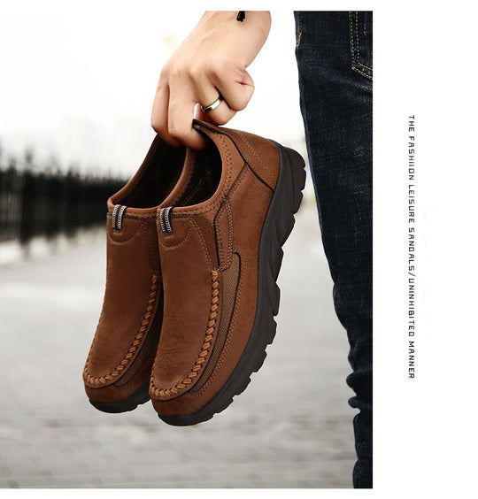 Men Casual Shoes Breathable Loafers Sneakers 2023 New Fashion Comfortable Flat Handmade Retro Leisure Loafers Shoes Men Shoes