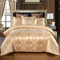 Luxury Gold Silk-Look Bedding Set