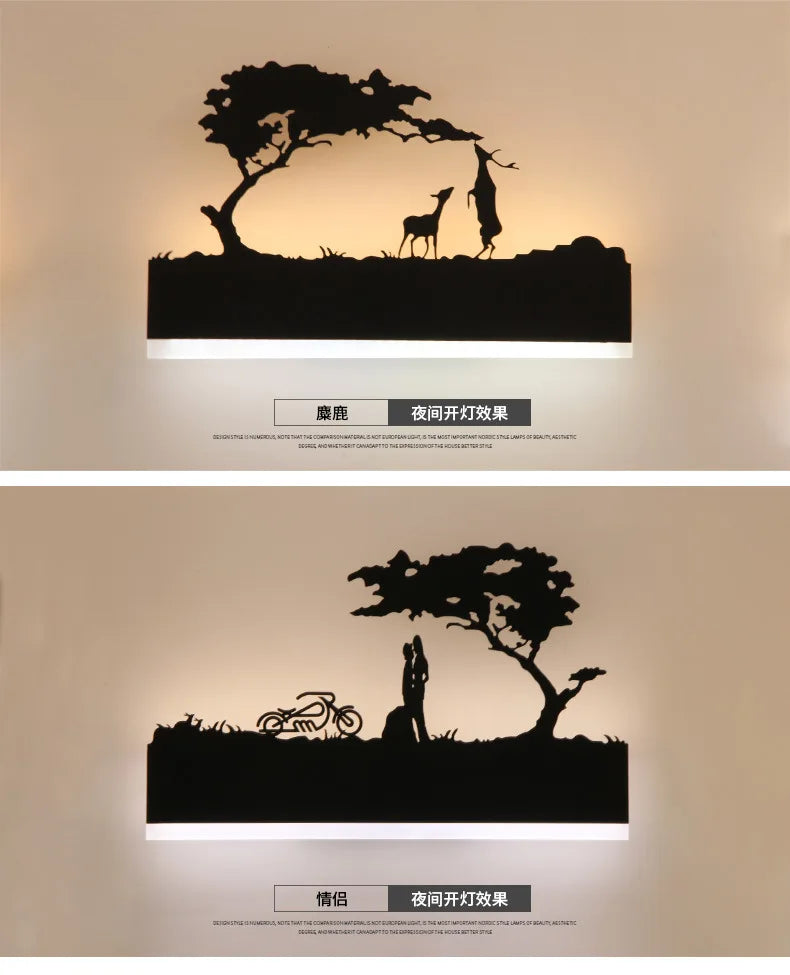 Lamp Decoration Sonce Wall Light Indoor Lighting For Living room Bedroom Bedside Light Black Wandlamp Lustre