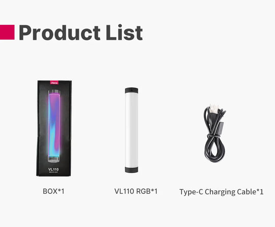 2500-9000K LED Photography Stick with Soft Light, Rechargeable Wand for Video & Creative Lighting