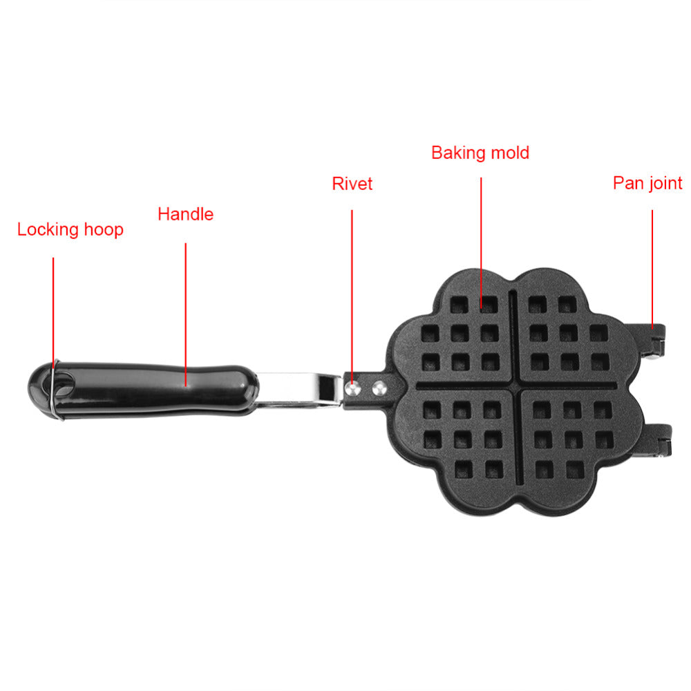 Kitchen Non-Stick Waffles Maker Machine Baking Mold Pan Bubble Egg Cake Oven Breakfast Waffle Machine Cake Maker Gas Stove Use