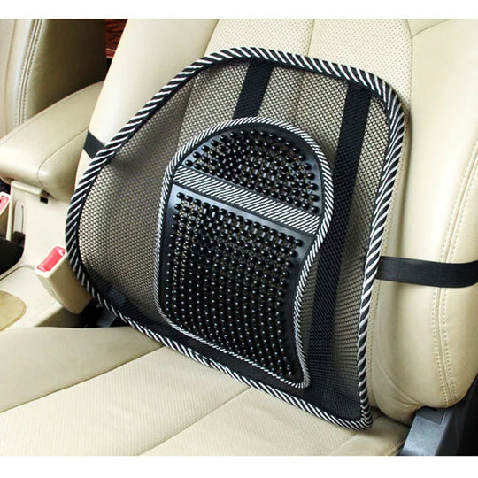Car Loin Seat Air-permeable Cushion Massage Loin Cushion Backrest Office Loin Cushion Large Size Car Interior Accessories